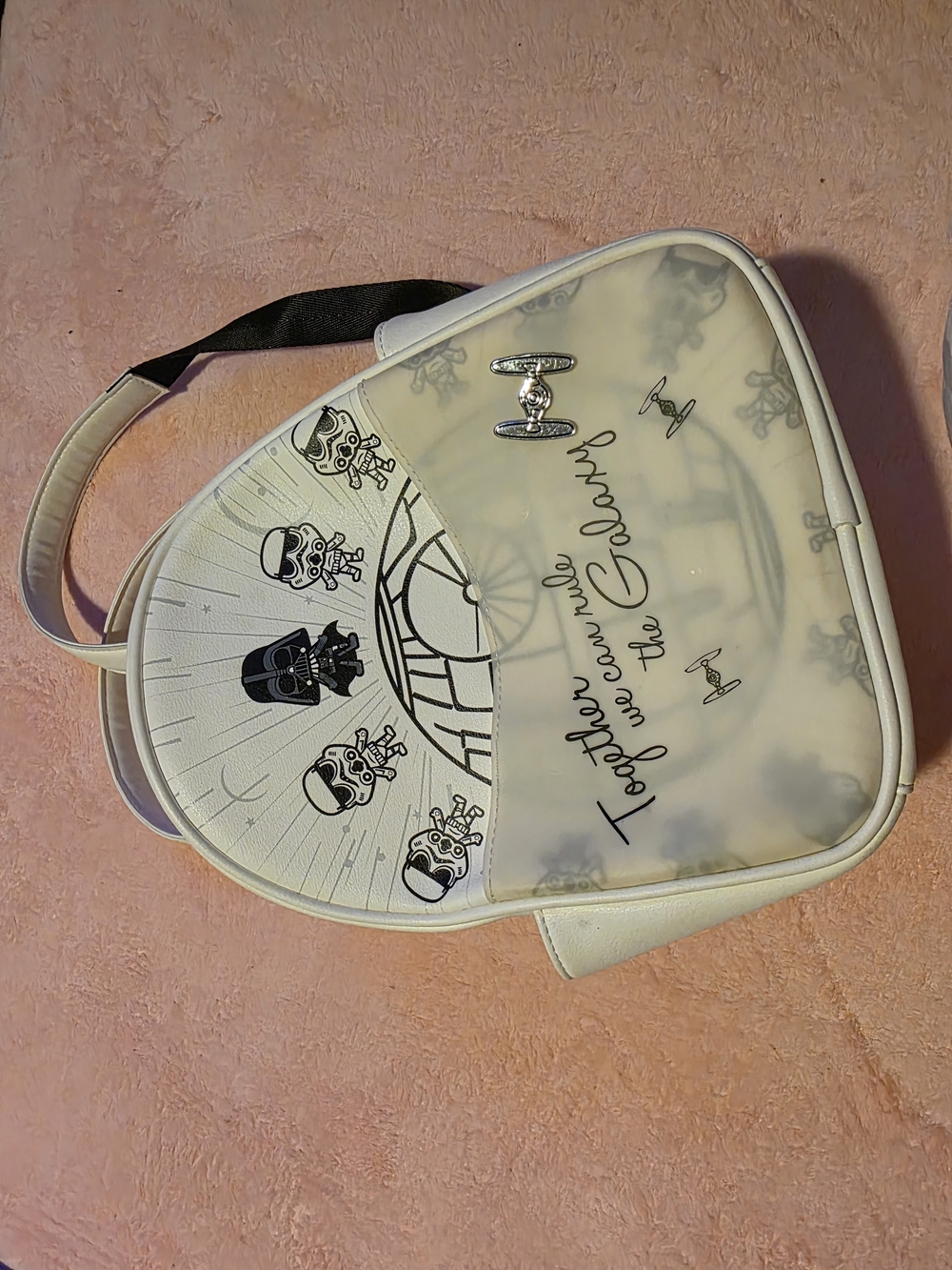 Star Wars White and Black Graphic Backpack Purse